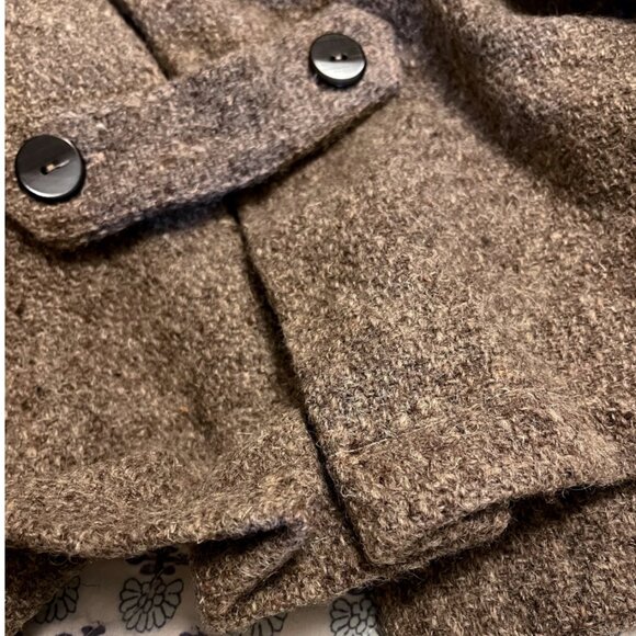 Vintage 80s Oak Mushroom Speckled Wool Light Jacket - Blazer - Picture 7 of 8